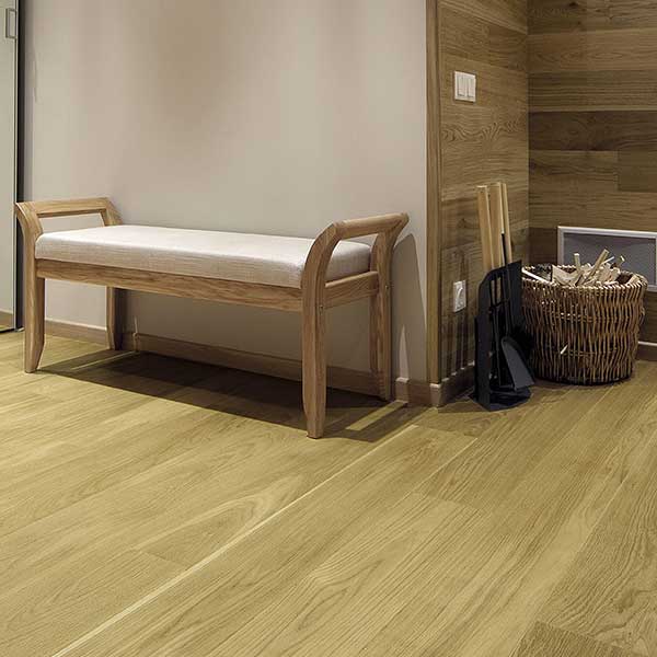 Seating area with White Oak flooring | Italian Wide Plank Wood Flooring Tavolato Veneto